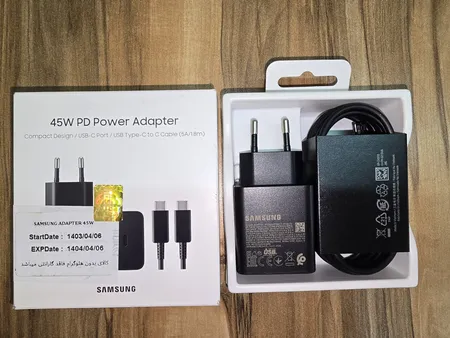 شارژر دیواری 45 وات سامسونگ مدل EP-T4510 به همراه کابل تبدیل USB-C