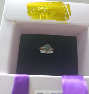 تجریه خرید انگشتر طلا 18 عیار زنانه با طرح ونکلیف بان گالری مدل گوارسه سایز 53