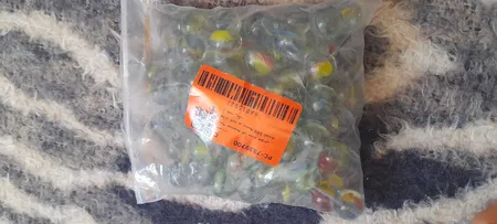 تیله شیشه ای مداد چوبی مدل چند پر بسته 100 عددی