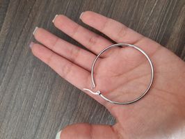 گوشواره حلقه ای استیل مارنا گالری مدل Silver