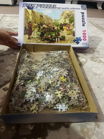 پازل 1000 تکه فاکس مدل دختر گل فروش کد 62332