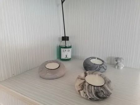 جاشمعی مدل بتنی طرح سنگ بسته 3 عددی