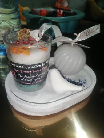 شمع دست ساز مدل دکوری مجموعه چهار عددی