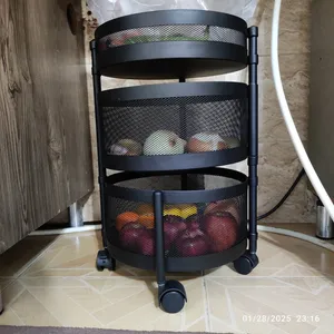 تجریه خرید سبد سیب زمینی و پیاز ساین مدل گردان توری دو و نیم طبقه چرخ دار