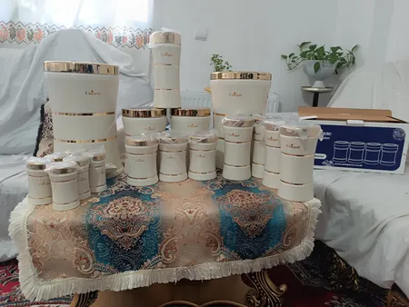 سرویس آشپزخانه 18 یونیک پارچه مدل کمر باریک K_T کد 4690