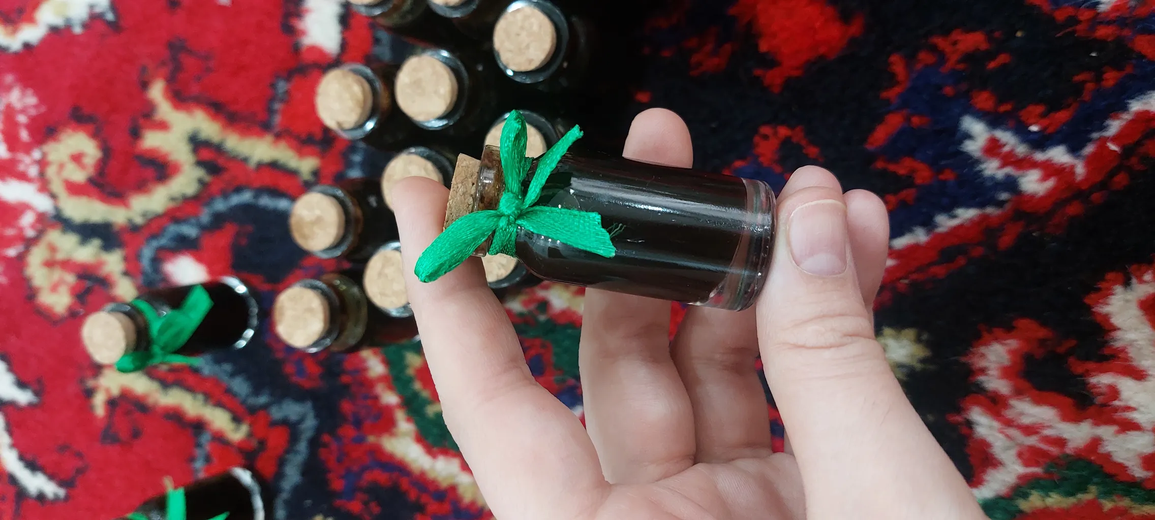 بطری با درب چوب پنبه مدل 15 سی سی - بسته 10 عددی