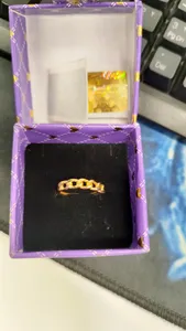 تجریه خرید انگشتر طلا 18 عیار زنانه با طرح کارتیه کد 0916 سایز 54