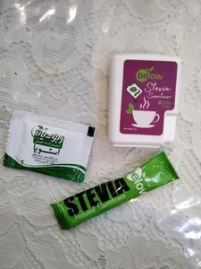 تجریه خرید ساشه شیرین کننده طبیعی و بدون کالری استویا ربودیان بسته 50 عددی