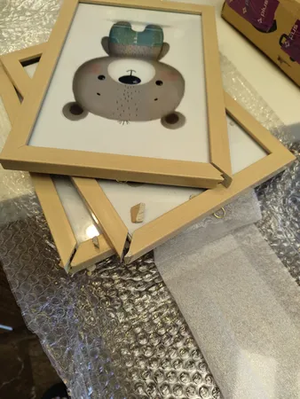 استیکر و تابلو کودک و نوزاد مدل داینو ، تدی و زرافه مجموعه 3 عددی