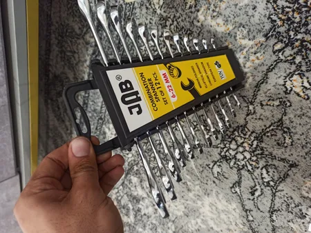 آچار یکسر تخت و یکسر رینگی جاب مدل  MM 622 مجموعه 12 عددی