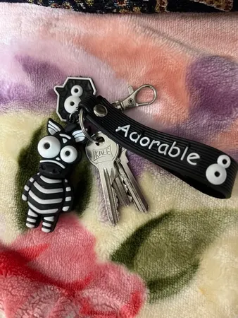 جاکلیدی دخترانه مدل سیلیکونی طرح گورخر