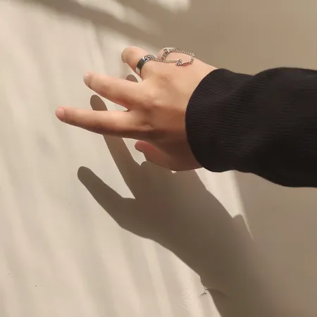 انگشتر برانت طرح دوتایی زنجیر متصل