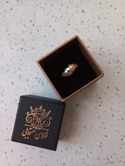 انگشتر طلا 18 عیار زنانه طلای مستجابی مدل 67134 سایز 55