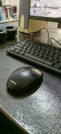 کیبورد و ماوس بی سیم هترون مدل HKCW130، سوییچ ممبران، Full-Size