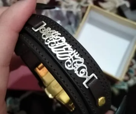 دستبند نقره مردانه ترمه 1 طرح جانی و دلی ای دل و جانم همه تو کد mas 00715