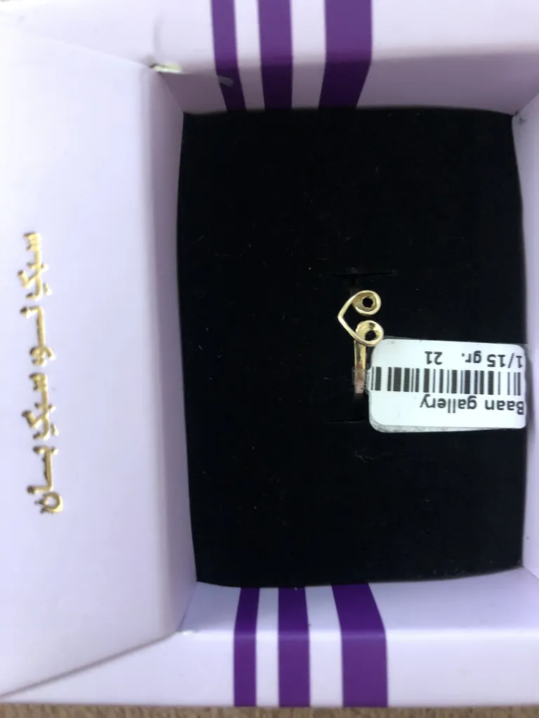 انگشتر طلا 18 عیار زنانه بان گالری مدل عشق ابدی سایز 55