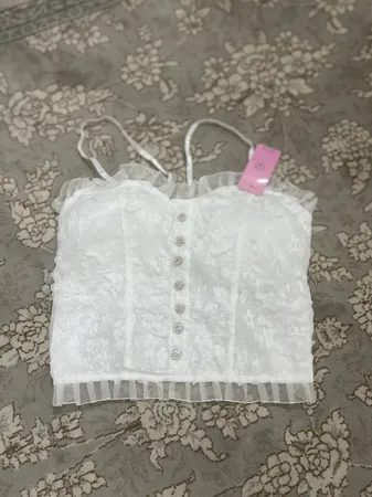 کراپ‌تاپ زنانه مدل مروارید