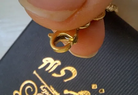 دستبند النگویی طلا 18 عیار زنانه طلای مستجابی مدل فیگارو گلستانه کد 19