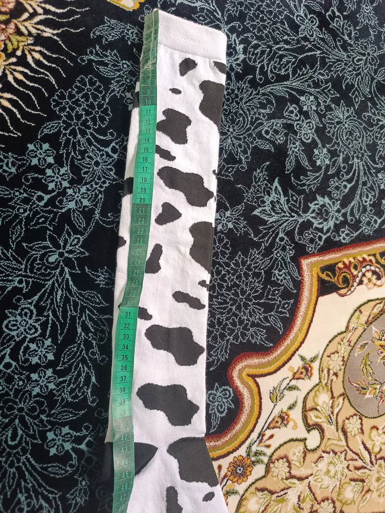 جوراب ساق بلند زنانه ال سون طرح گاو کد PH607