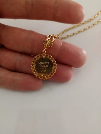 آویز گردنبند طلا 18 عیار زنانه طلای مستجابی کد 8816