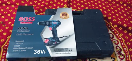 دریل شارژی چکشی باس مدل SK-6050 مجموعه 28 عددی