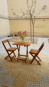 تجریه خرید میز و صندلی ناهاخوری 2 نفره مدل تاشو چوبی