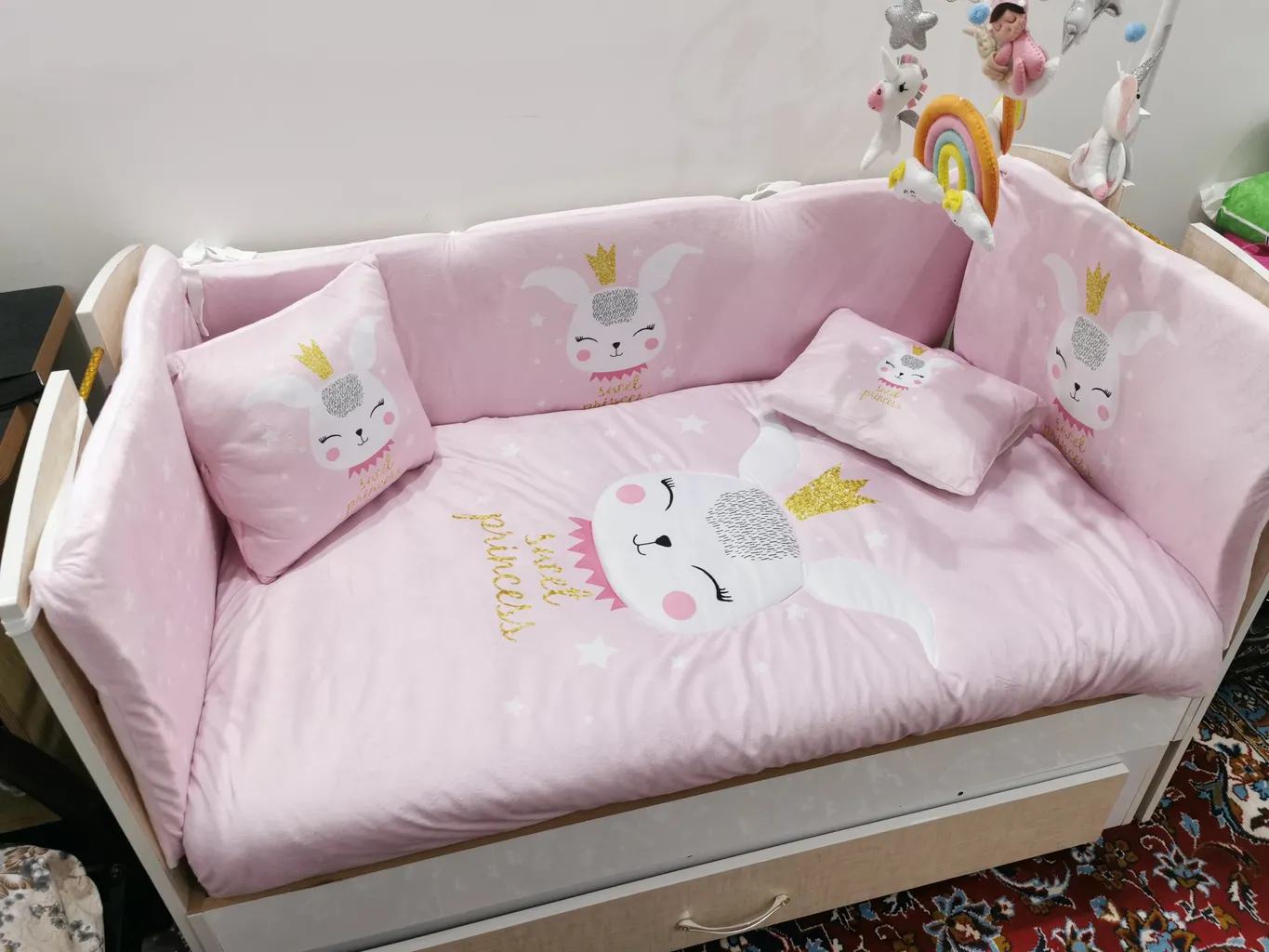 سرویس روتختی 7 تکه کودک مامزکیوتی مدل خرگوش پرنس SK86