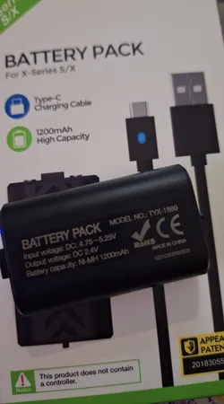 باتری قابل شارژ Dobe مدل TYX-0634B مناسب برای Xbox Series به همراه کابل USB-C