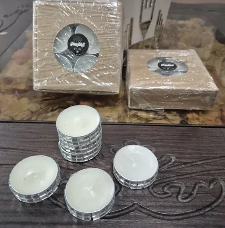 شمع وارمر آریا کریستال مدل آینه کاری زمان اتمام 4 ساعت بسته 8 عددی