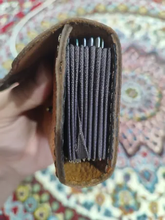 جاکارتی مدل چرم طبيعی آکاردئونی کد HL-16124