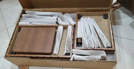 میز پذیرایی میز چوب مدل الماس مجموعه 4 عددی