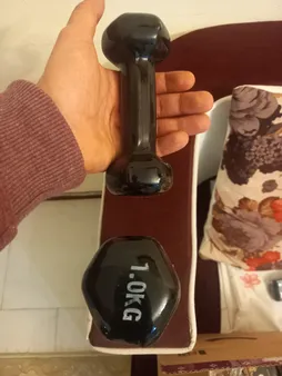 دمبل رکورد مدل V-H وزن 1 کیلو گرمی بسته 2 عددی