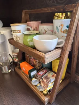 شلف رومیزی مدل دو طبقه چوبی کد 053