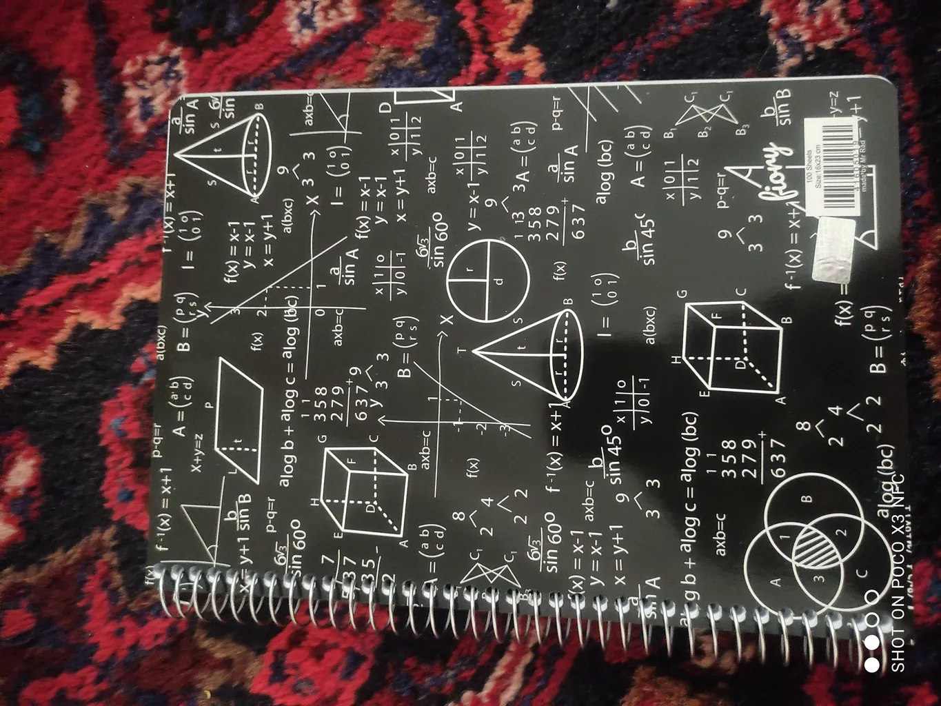 دفتر مشق 100 برگ مستر راد مدل ریاضی طرح دلتا کد fiory 2064