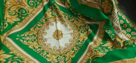 روسری زنانه مدل مجلسی ابریشم توییل دور دست دوز کد RT1