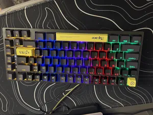 تجریه خرید کیبورد گیمینگ بی سیم اونیکوما مدل G52، مکانیکال سوییچ آبی ، Tenkeyless، نورپردازی RGB