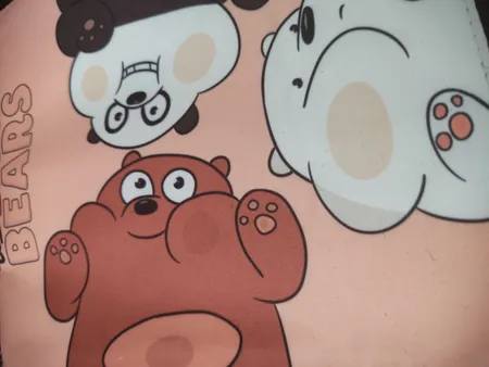 کیف دوشی دخترانه طرح خرس های سه قلو کد 1057