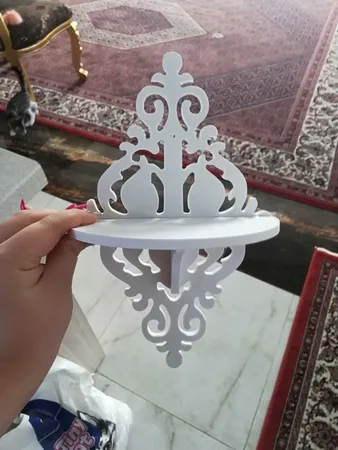 شلف دیواری مدل لوزی کد 09030035 سایز متوسط