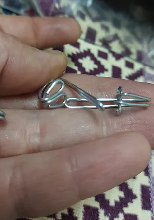 گیره پرده وندا مدل هوکس استیل بسته 100 عددی