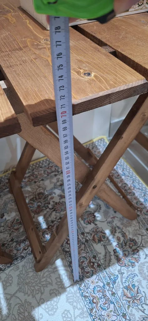 میز و صندلی ناهاخوری 2 نفره مدل تاشو چوبی