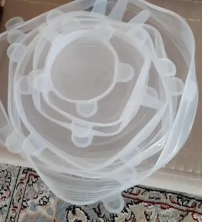 درپوش ظرف مدل سیلیکونی مجموعه 6 عددی