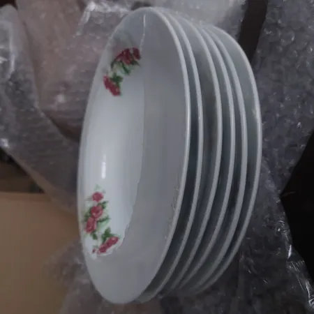 بشقاب خورش خوری مرجان مدل گل سرخ بسته 6 عددی