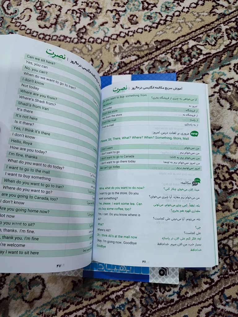 کتاب آموزش سریع مکالمه زبان انگلیسی در 90 روز نصرت اثر موسسه بین المللی نصرت نشر نصرت 3 جلدی