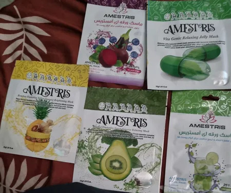 ماسک صورت آمستریس مدل جوانسازی وزن 25 گرم بسته 5 عددی
