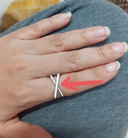 انگشتر زنانه مدل ضربدر کد RNG27SV