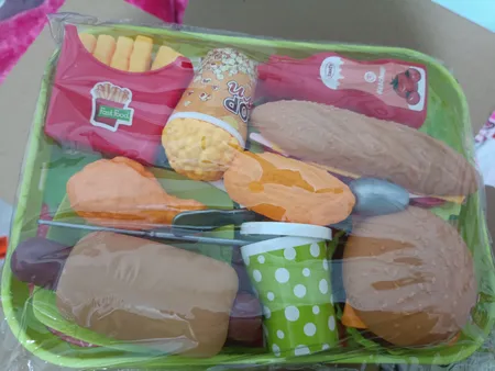 ست اسباب بازی آشپزخانه مدل سینی فست فود