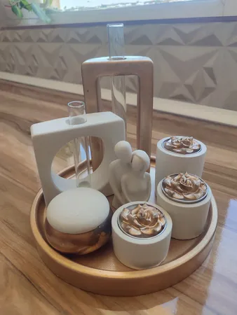 ست 10 تکه دکوری بتنی مدل رومیزی طرح کلاسیک