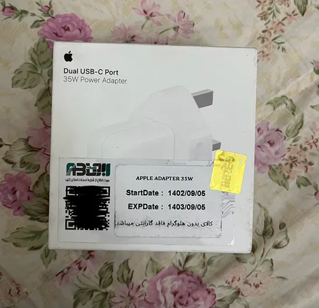 شارژر دیواری 35 وات اپل مدل Dual USB-C Port