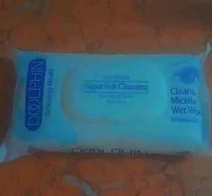 تجریه خرید دستمال مرطوب پاک کننده آرایش دلفین مدل 001 بسته 60 عددی