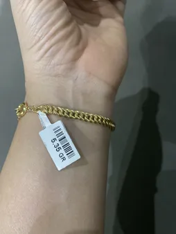 دستبند طلا 18 عیار زنانه طلای مستجابی مدل سیسیل کد MG20 به همراه 50 سوت هدیه طلا